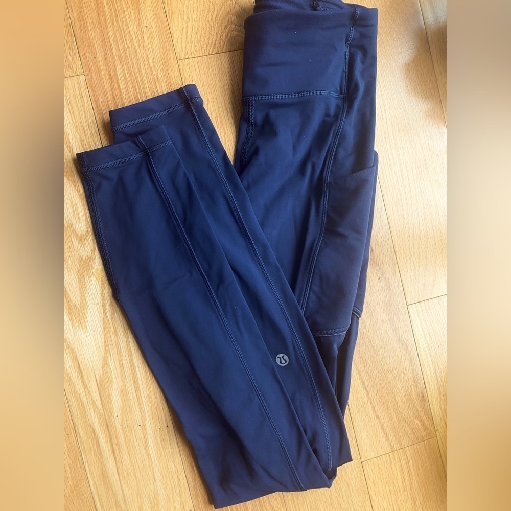Lululemon Navy Blue Athletic Pants Leggings Size 2